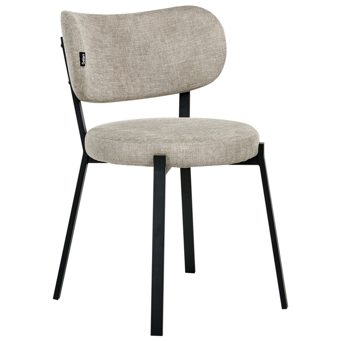 Beliani - BRONTE - Eetkamerstoel set van 2 - Beige - Polyester