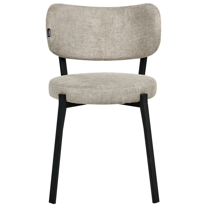 Beliani - BRONTE - Eetkamerstoel set van 2 - Beige - Polyester