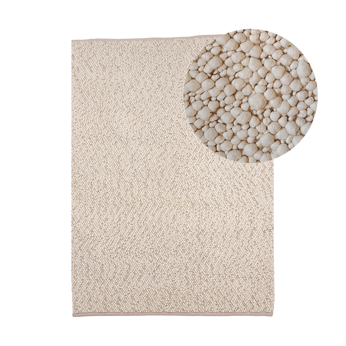 Nest living Rivka Wollen Vloerkleed 230 x 160 cm - Gebroken Wit