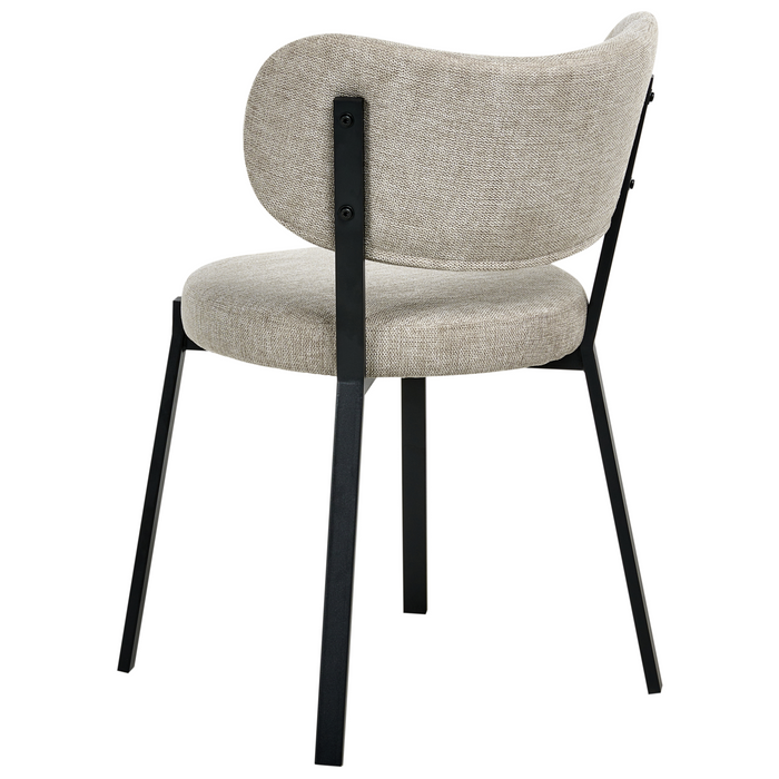 Beliani - BRONTE - Eetkamerstoel set van 2 - Beige - Polyester