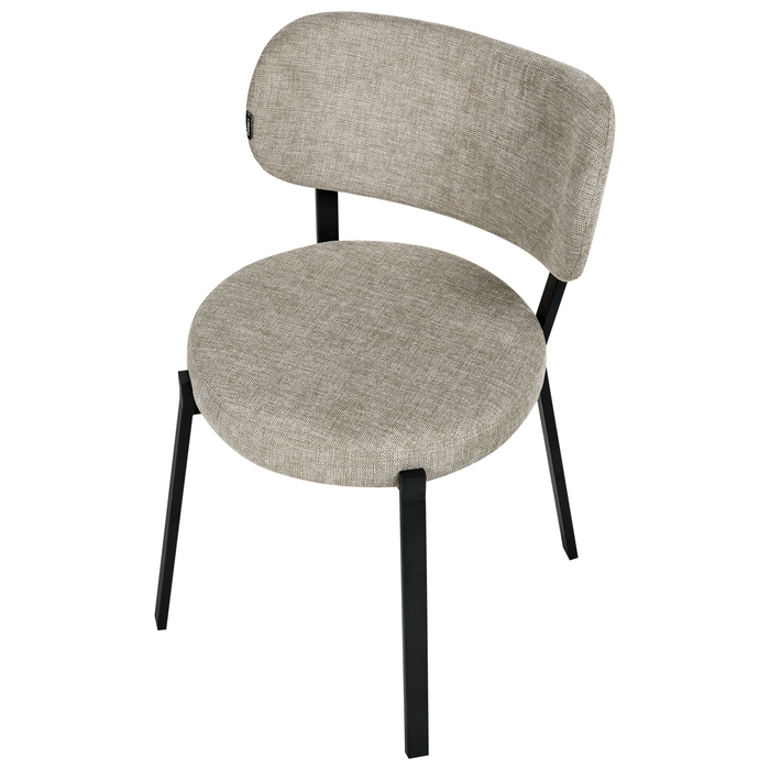 Beliani - BRONTE - Eetkamerstoel set van 2 - Beige - Polyester
