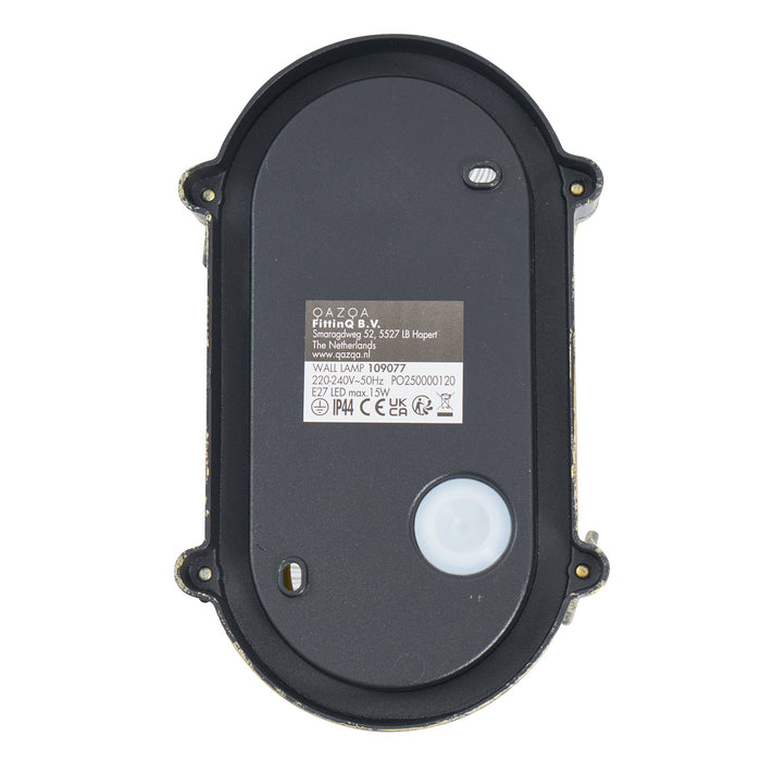 QAZQA Buiten wand- en plafondlamp antiek goud ovaal IP44 - Noutica
