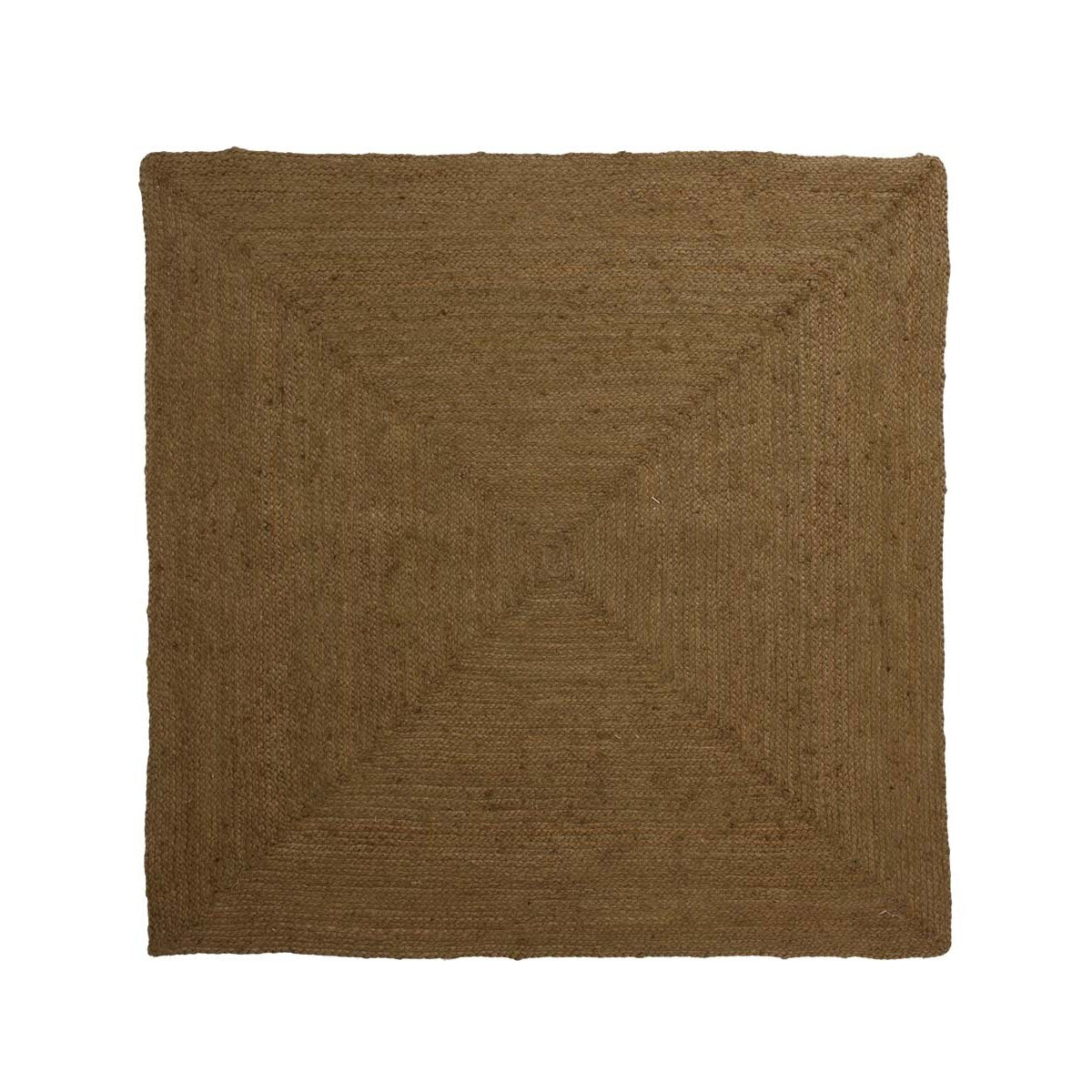 Boho&me Jute vloerkleed vierkant - Pure olijfgroen - 300x300 cm