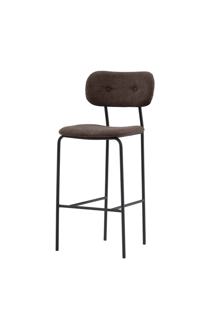 Hioshop Ralf barstoel bruin, zwart.
