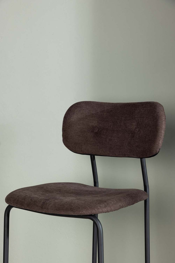 Hioshop Ralf barstoel bruin, zwart.