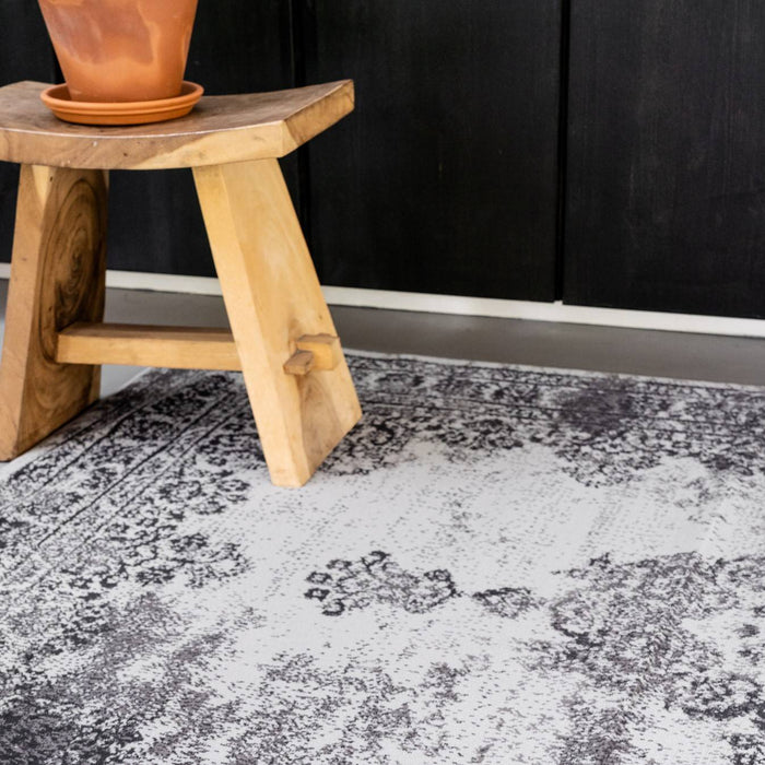 Vintage Vloerkleed Bloom - Grijs - EVA Interior - 80 x 150 cm