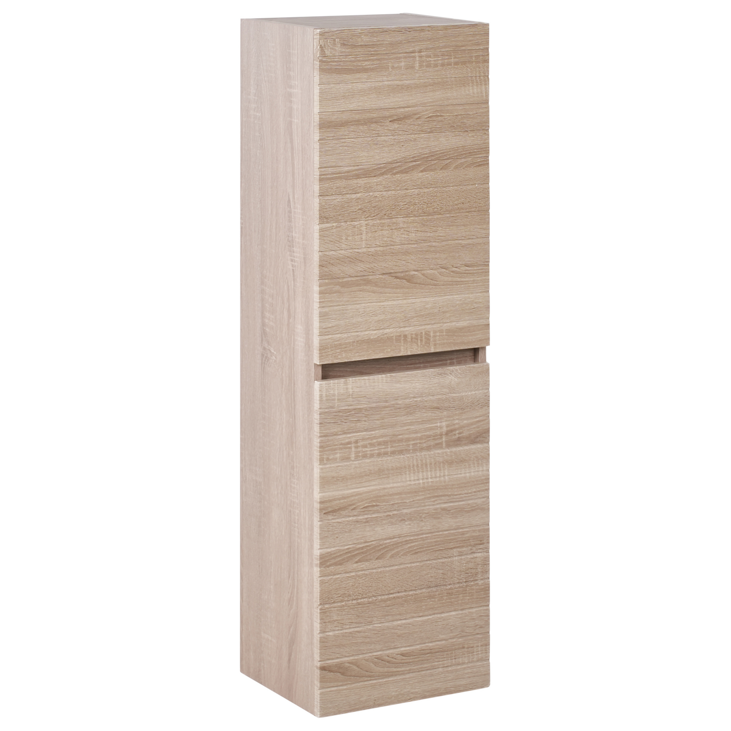 Beliani - URUCU - Wandgemonteerde badkamerkast - Lichtbruin - MDF