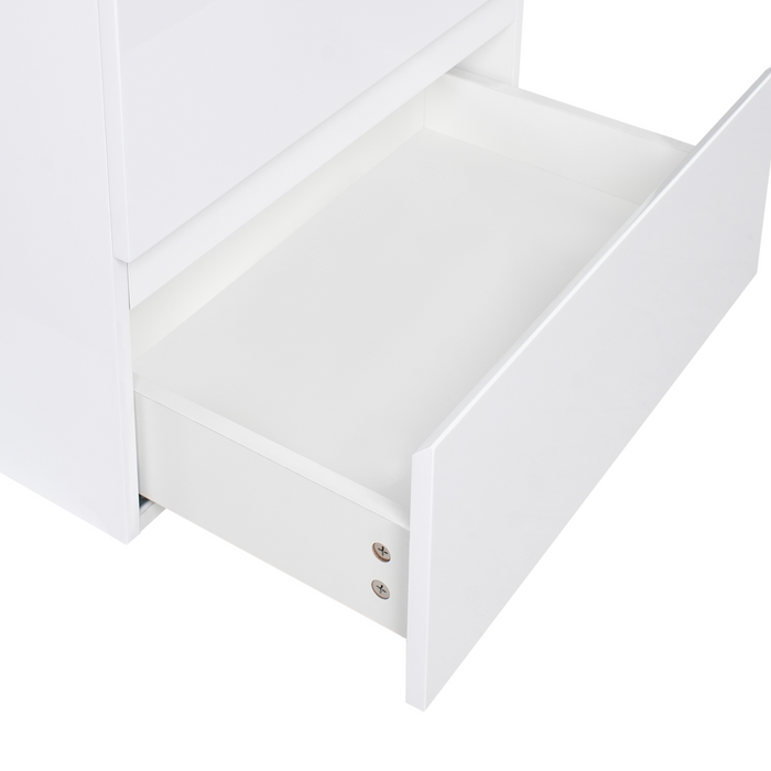 Beliani - CARDIEL - Wandgemonteerde wastafelkast - Wit - MDF