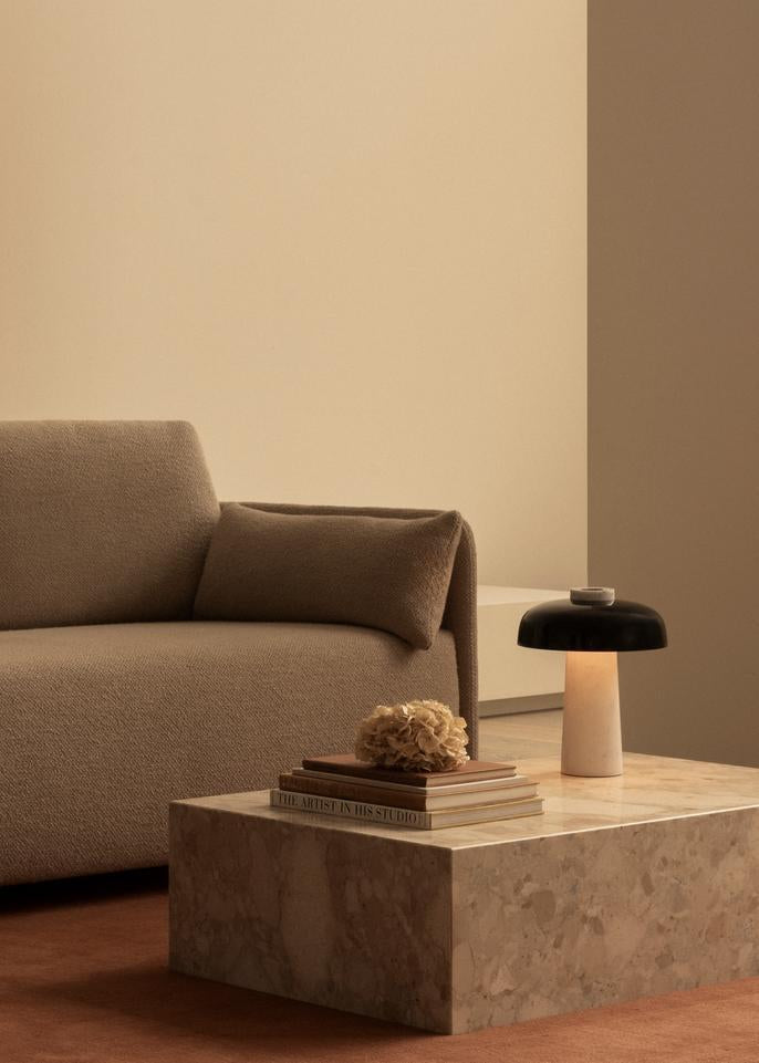 Audo Copenhagen Reverse tafellamp LED Carrara marmer|zwart