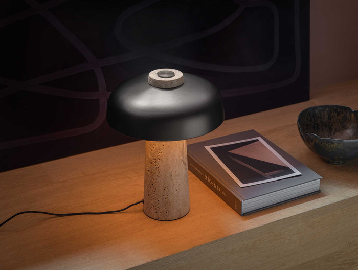 Audo Copenhagen Reverse tafellamp LED Carrara marmer|zwart