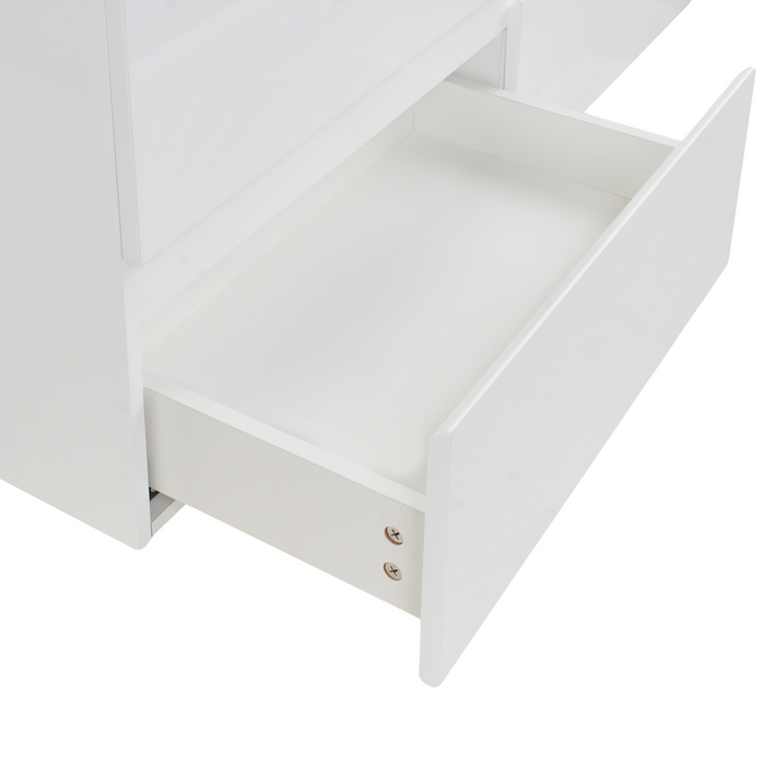 Beliani - CARDIEL - Wandgemonteerde dubbele wastafelkast - Wit - MDF