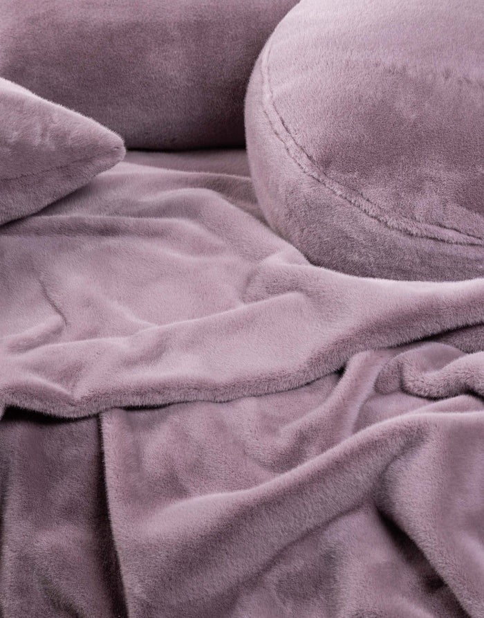 Essenza Furry Plaid 150x200 cm - Pale Purple