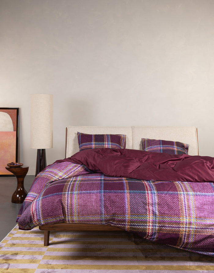 Essenza Meau Dekbedovertrek 200 x 200|220 cm - Mauve Wine