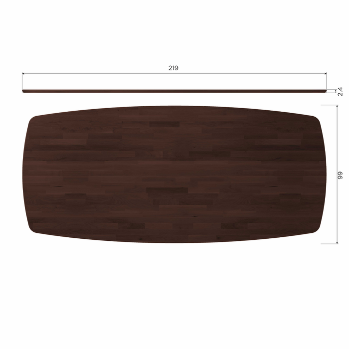WOOOD Tablo Eettafel Deens Ovaal 220x100 - Eiken - Bruin