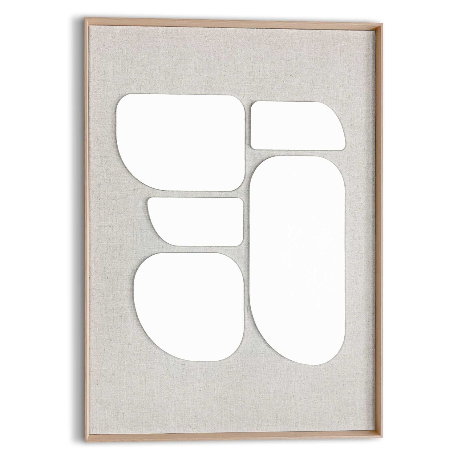 Reinders - Organic Blocks Linen Wood - Schilderij 3D Art 50x70 cm - Beige