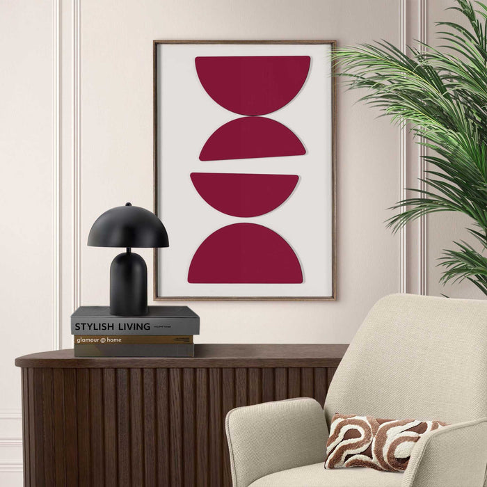 Reinders - Halfs - burgundy - Schilderij 3D Art 50x70 cm - Rood