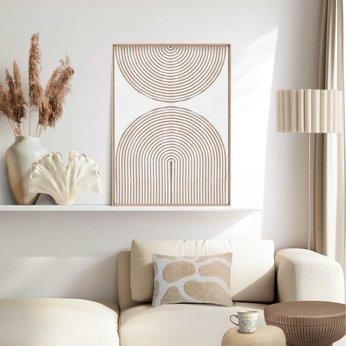 Reinders - Bows - tinted - Schilderij 3D Art 50x70 cm - Beige