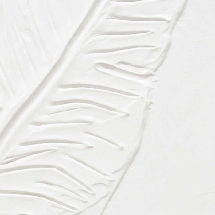 Reinders - Tropical Leafs - Schilderij met reliëf – walnootkleur 50x70 cm - Wit