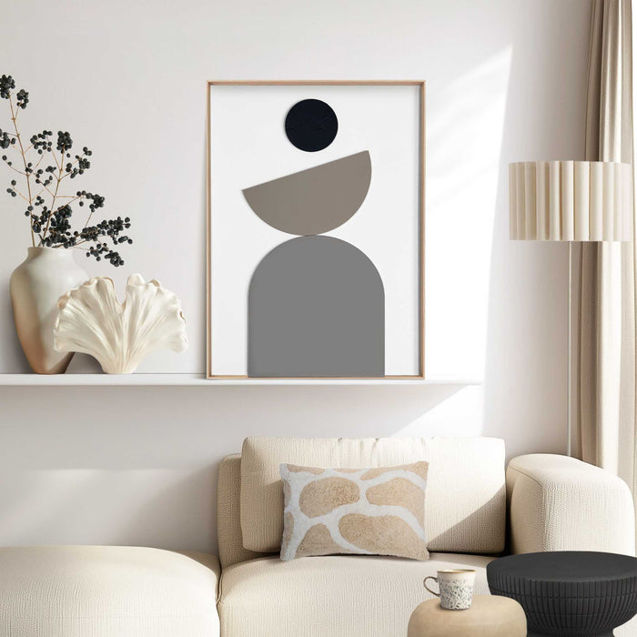Reinders - Abstract Balance - Schilderij 3D Art 50x70 cm - Beige