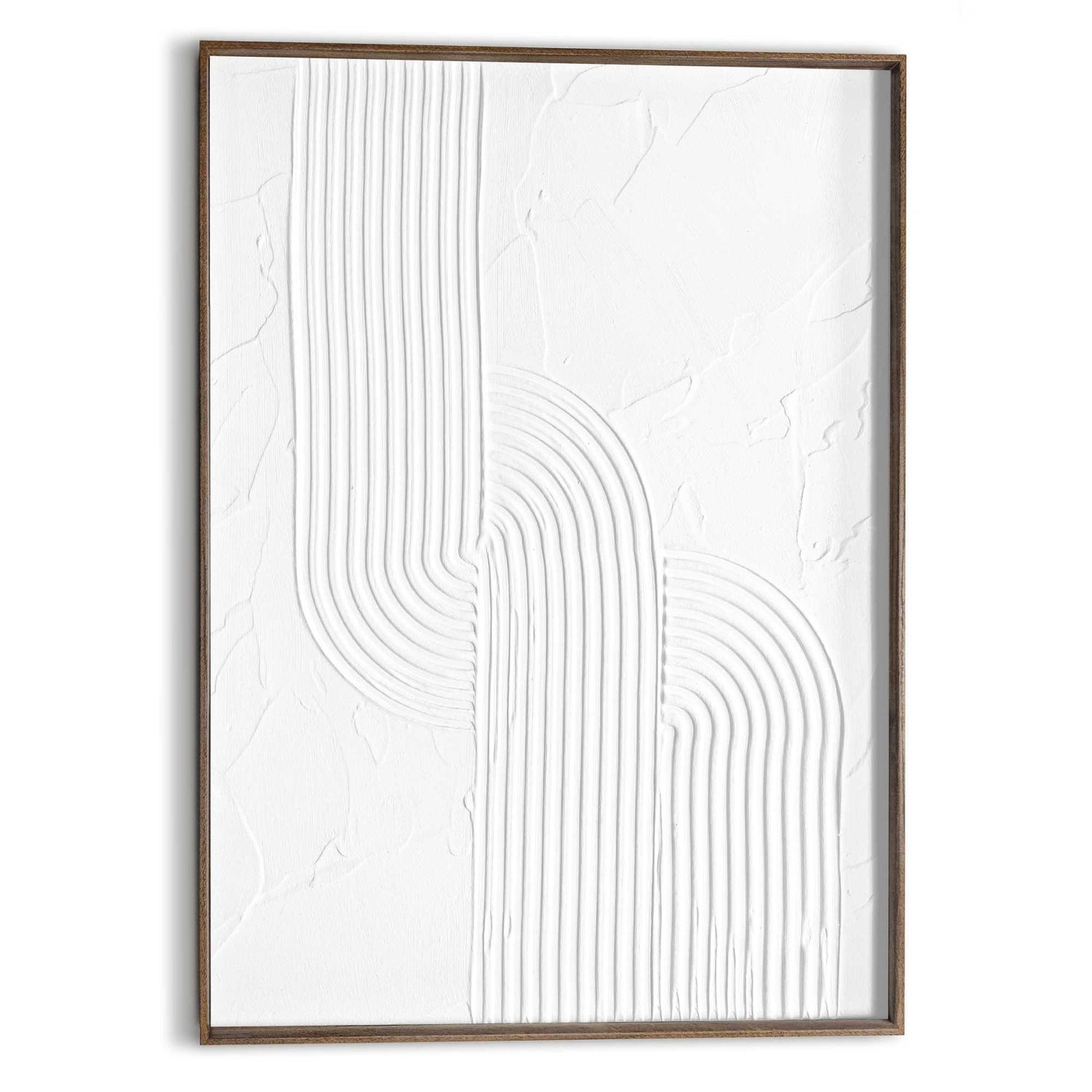 Reinders - Knot - Schilderij met reliëf – walnootkleur 50x70 cm - Wit