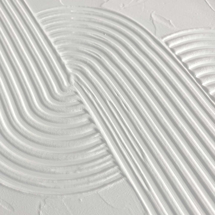 Reinders - Knot - Schilderij met reliëf – walnootkleur 50x70 cm - Wit