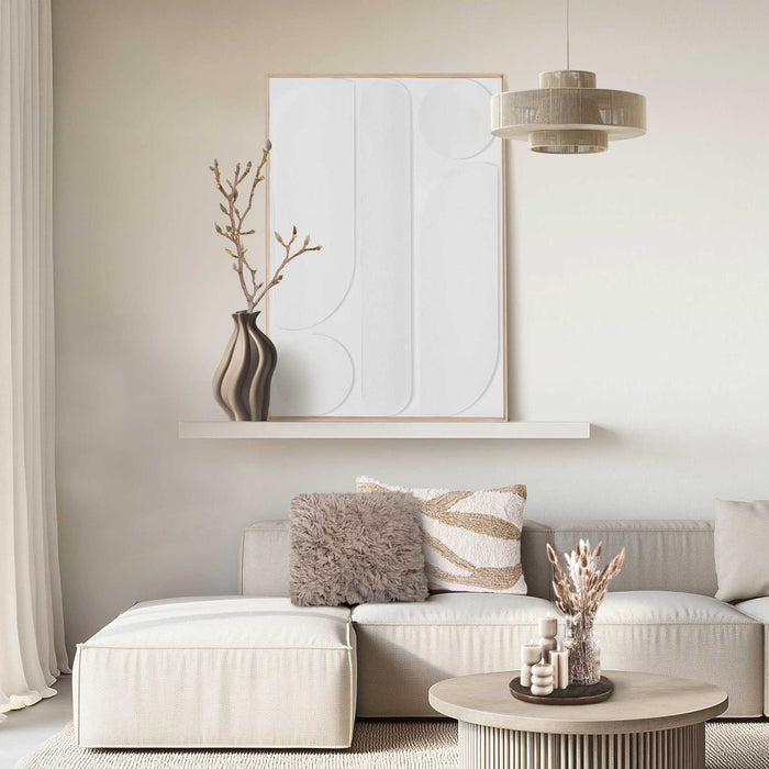 Reinders - White Balance - Schilderij 3D Art 70x100 cm - Wit