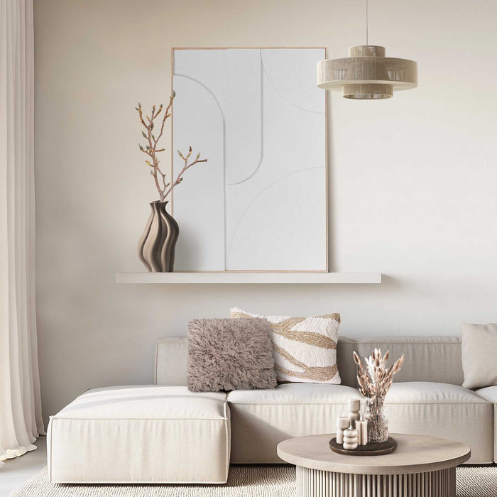 Reinders - Saturn - Schilderij 3D Art 70x100 cm - Wit