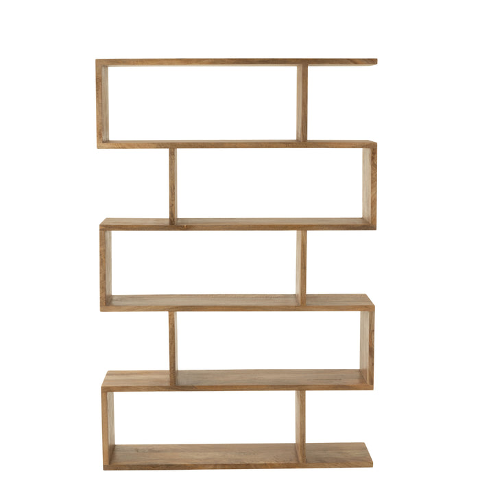 J-Line boekenkast Verticaal Latten - hout - naturel