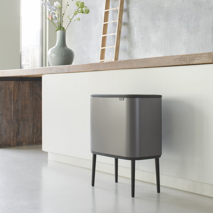 Brabantia Bo Touch Bin Afvalemmer 11 + 23 L - Platinum