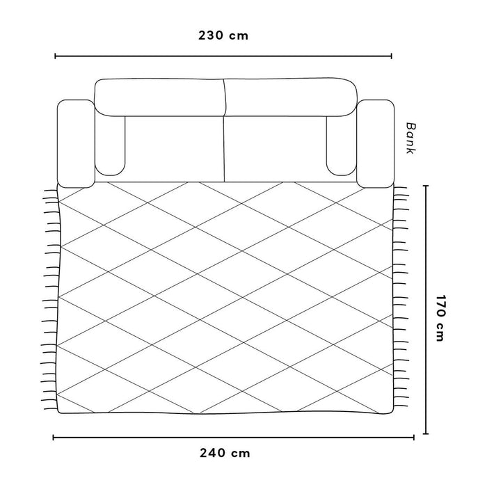 Dutchbone Rugged Vloerkleed 170 x 240 cm - Bruin
