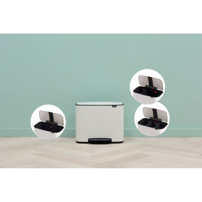 Brabantia Bo Pedaalemmer 3 x 11 L  - Wit