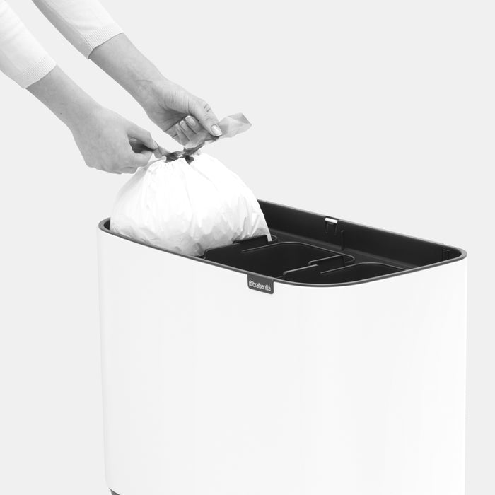 Brabantia Bo Touch Bin Afvalemmer 3 x 11 L  - Wit