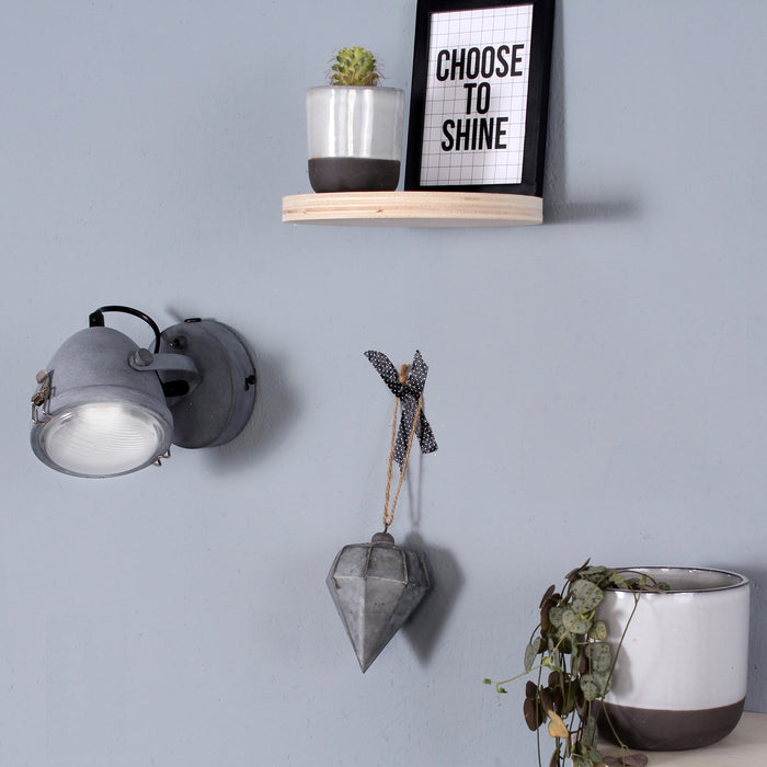 Mexlite Dublin Wandlamp Grijs