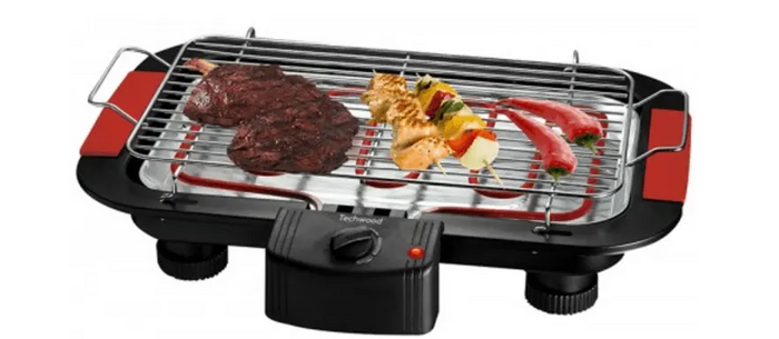 Techwood Elektrische Barbecue Op Statief - Tafelbarbecue 2-in-1