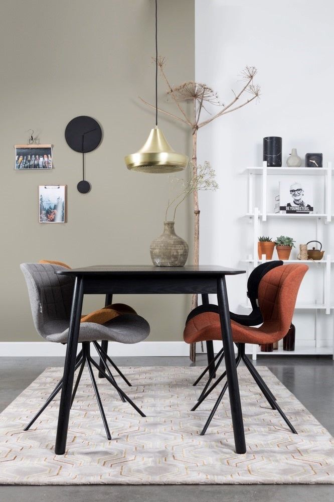 Zuiver Glimps Eettafel Uitschuifbaar - 120/162 x 80 cm - Zwart