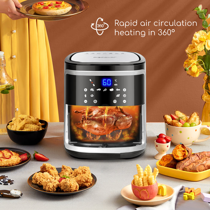 Aigostar Digitaal Airfryer-7L Hetelucht Friteuse-Receptenboek