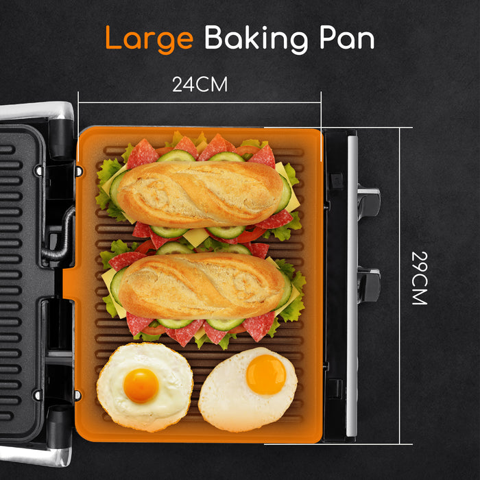 Aigostar-Contactgrill groot met uitneembare platen Panini Grill 2000W
