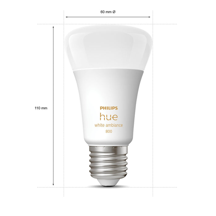 Philips Hue White Lichtbron - E27 - 2-pack