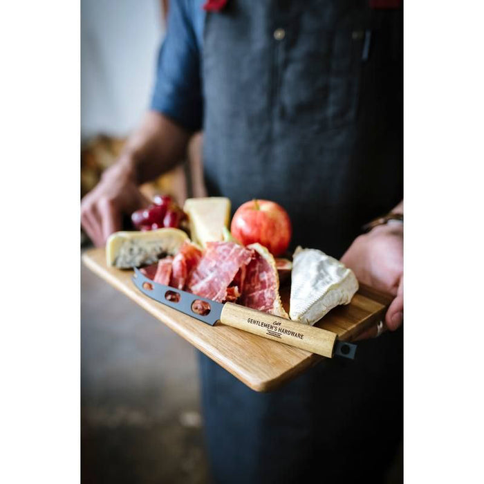 Gentlemen’s Hardware Retro Serveerplank met Kaasmes en Wijnfles Opener