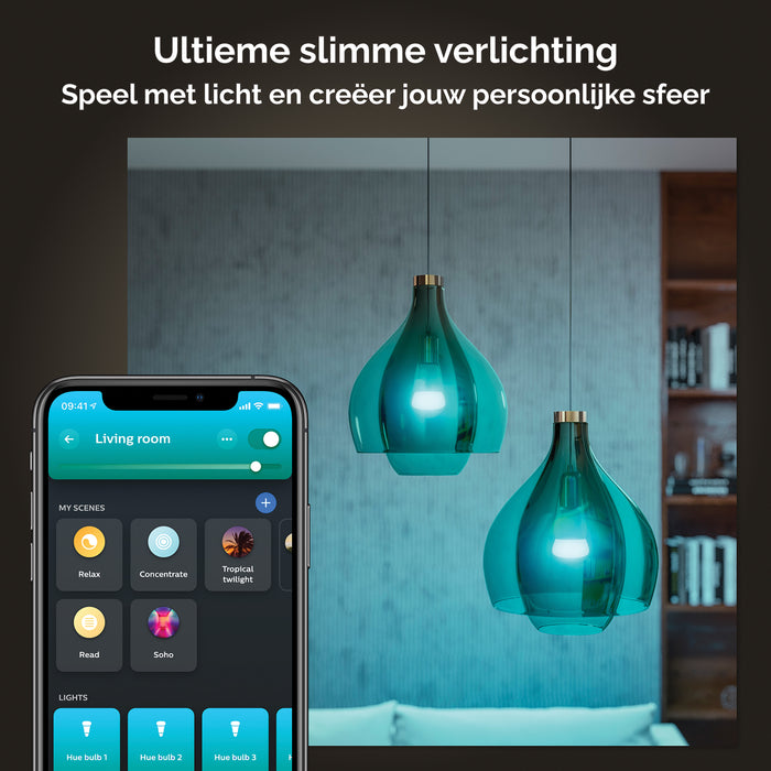Philips Hue White & Color Ambiance Lichtbron - E27 - 2-pack
