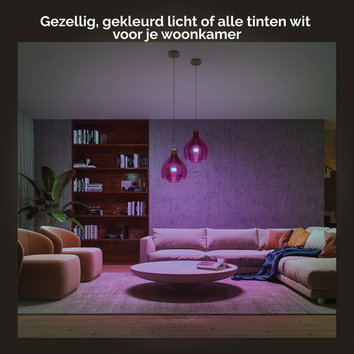 Philips Hue White & Color Ambiance Lichtbron - E27 - 2-pack