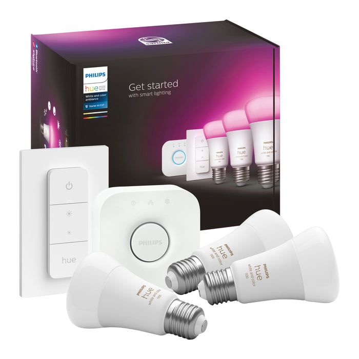 Philips Hue White & Color Ambiance Lichtbron - E27 - Starterkit