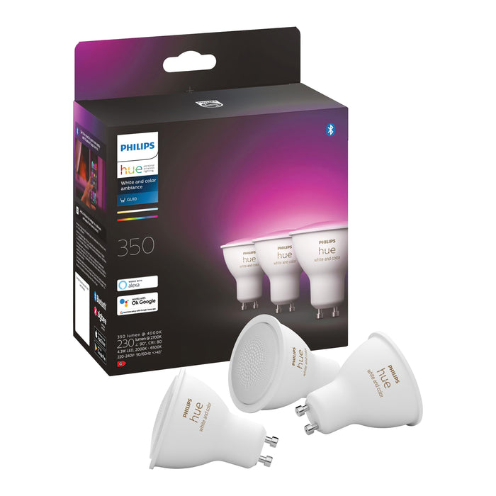Philips Hue White & Color Ambiance Lichtbron - GU10 - 3-pack