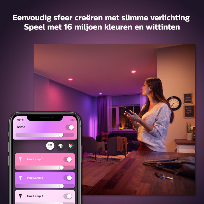 Philips Hue White & Color Ambiance Lichtbron - GU10 - 3-pack