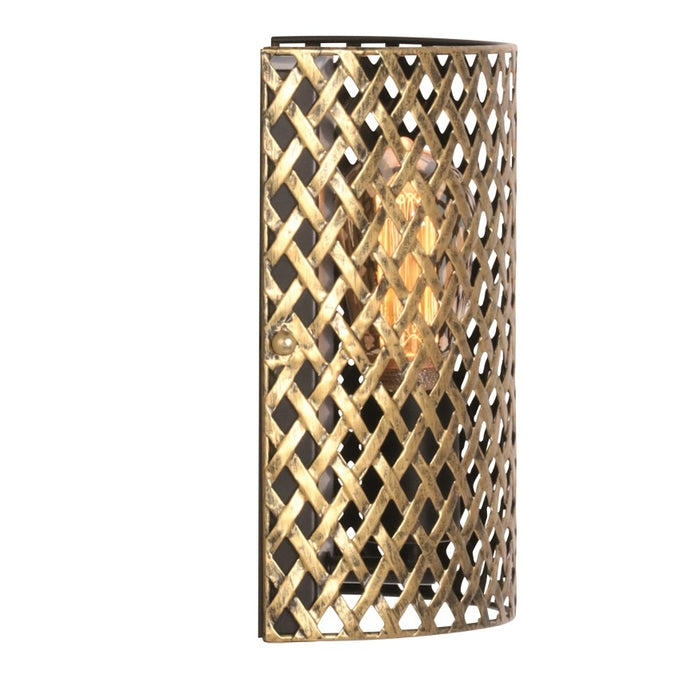 Freelight Freelight Cestino Wandlamp Zwart - Goud  22 B x 25 H