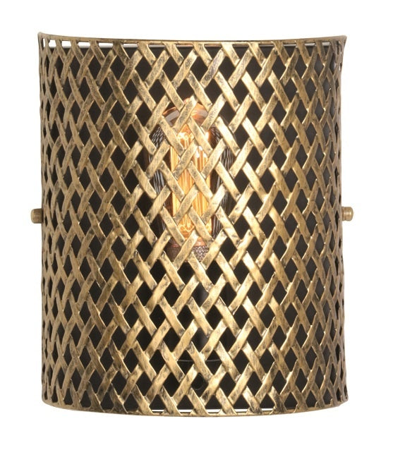 Freelight Freelight Cestino Wandlamp Zwart - Goud  22 B x 25 H