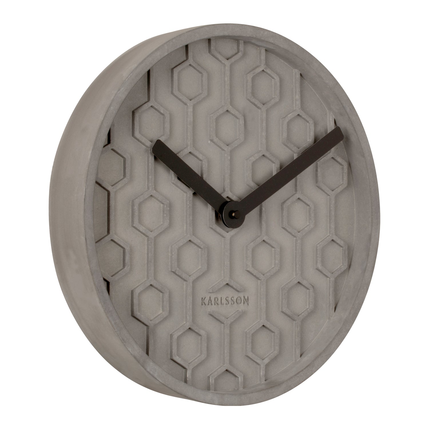 Karlsson Honeycomb Wandklok - Donkergrijs