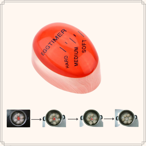 OTIX Eierwekker Set van 2 Egg timer Makkelijk eieren koken Rood 6x4...