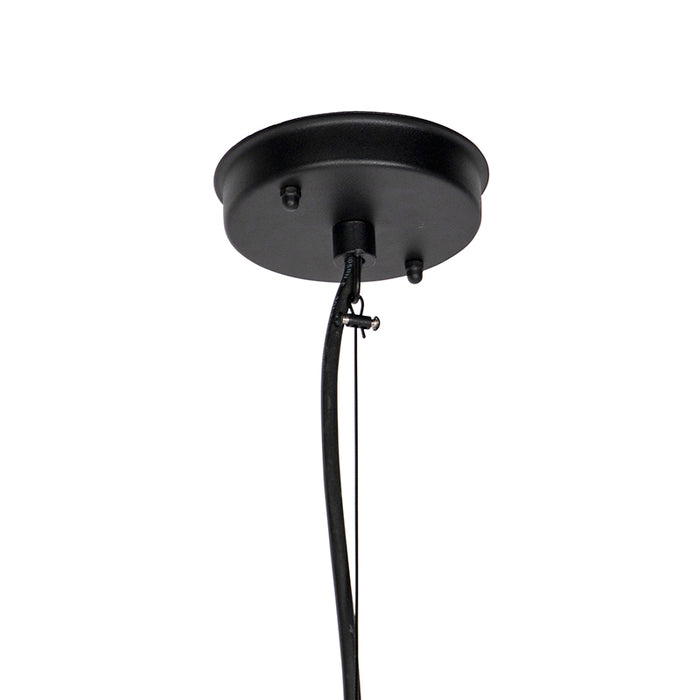 QAZQA Moderne hanglamp zwart met glas IP44 - Jarra