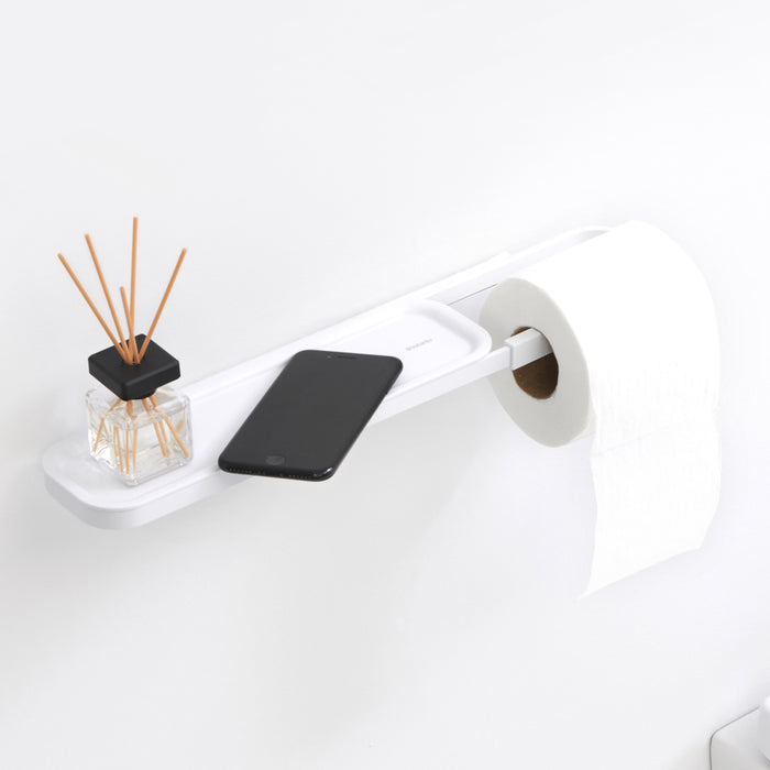 Brabantia MindSet Toiletrolhouder met Plank - Mineral Fresh White